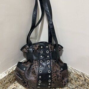 Purse Stylish Black and Brown Women's Bag by Attention Luke NEW-never used